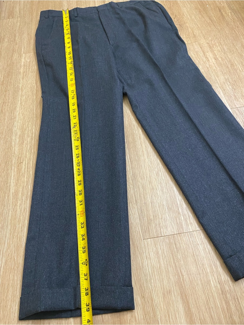Vintage Majer slacks 100% wool Tailored Dress Pants in Charcoal Gray - Picture 7 of 7